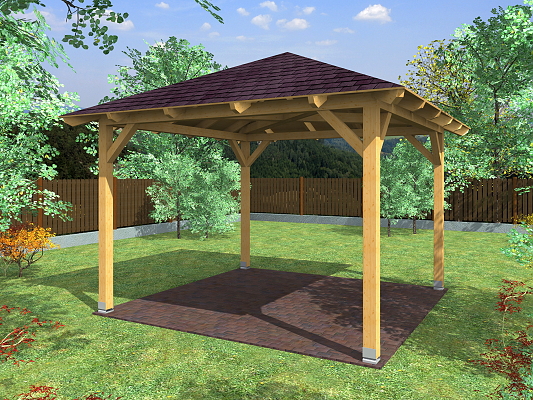 Zahradní pergoly a altány - Zahradní altán Atelier 300x300 KVH NSi