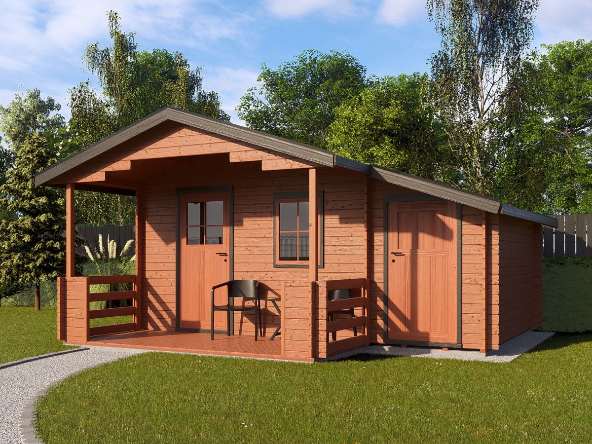 Zahradní domky a chatky - Camping EKO 490x300 28 mm