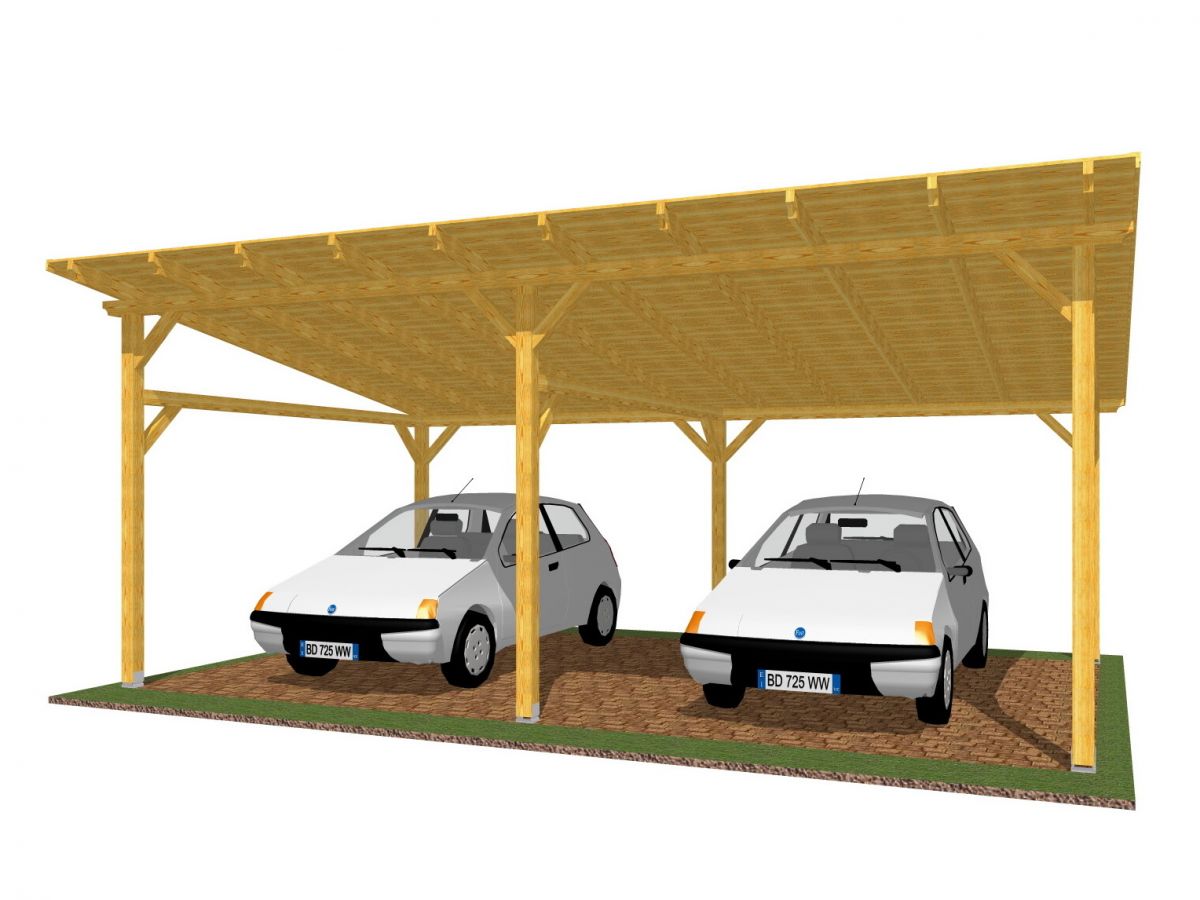 Přístřešky na auto - Garážové stání Klasik 692x400 - sklon 10°