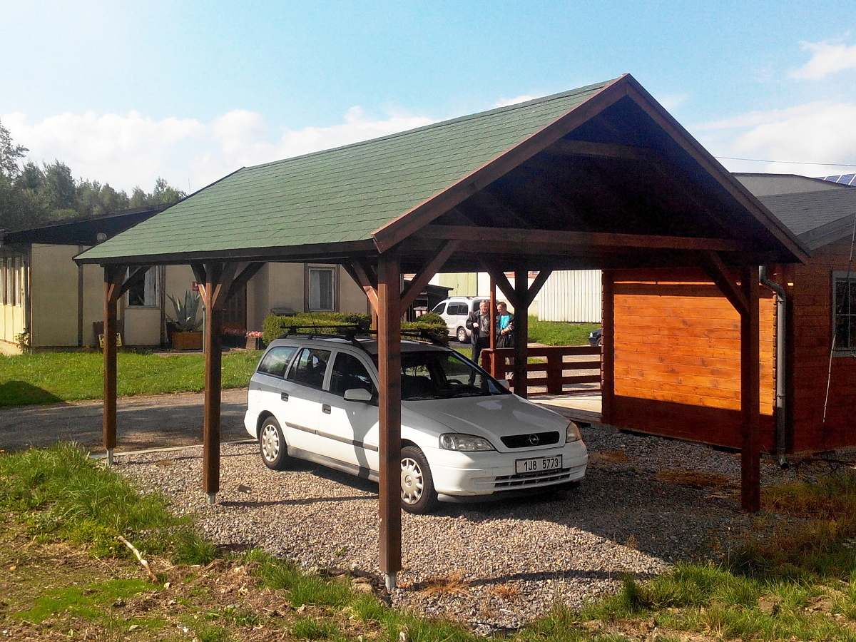 Přístřešky na auto - Garážové stání Sedlo 350x500