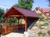 Garážové stání 300x600 cm se sedlovou střechou
